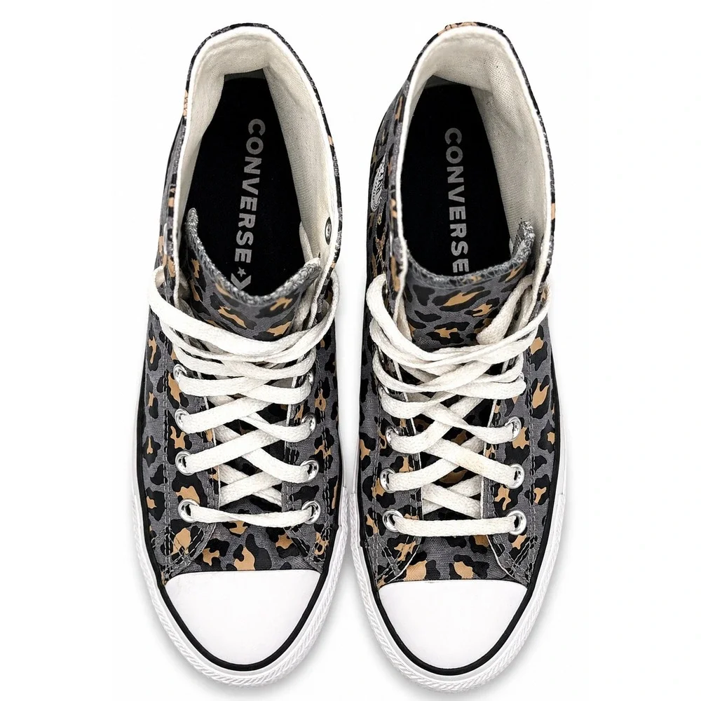 Converse Chuck Taylor All Star Womens 9.5 Leopard Animal Print High Tops 568200F